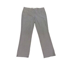 Chico's Straight Leg Houndstooth Stretch Pants size 2 (size 12 / Large) pull on